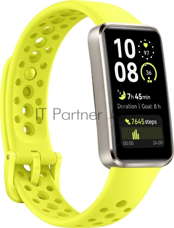 Фитнес-браслет Huawei Band 10 Aluminium NRA-B29 серебристый / зеленый