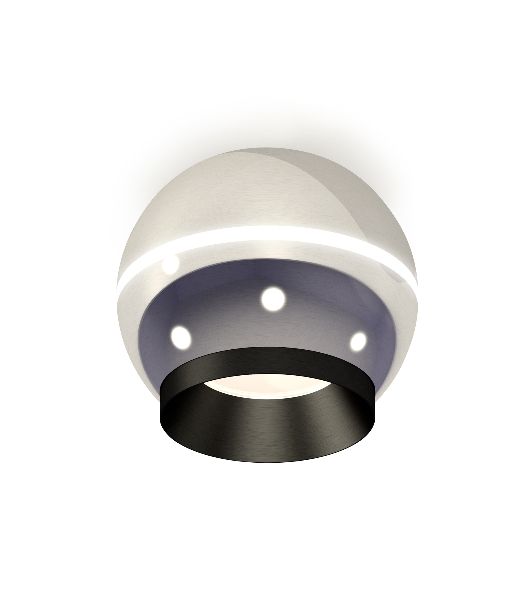 Светильник Ambrella Light XS1104001 PSL/PBK серебро полированное/черный полированный MR16 GU5.3 LED 3W 4200K (C1104, N7031)