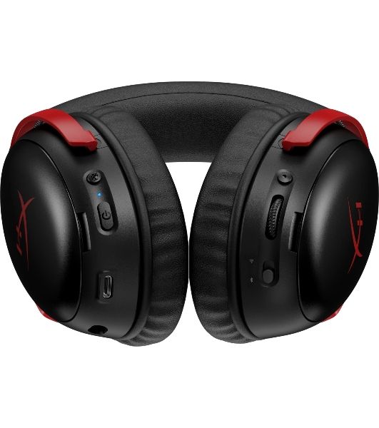 Гарнитура HyperX Cloud III S Wireless чёрный/красный, беспроводная, радиоканал, до 120 ч, съёмный микрофон, совместимость с PS5