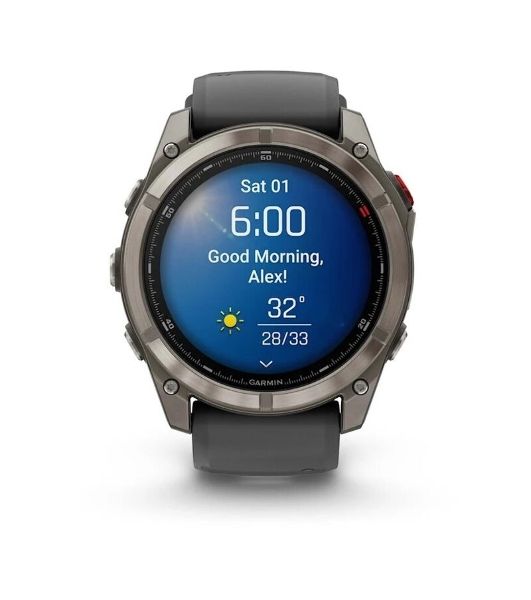 Умные часы Garmin Fenix 8 Pro 51mm AMOLED, 1.4" AMOLED, ANT+, Bluetooth, Wi-Fi, NFC, 10 ATM, серебристый / желтый
