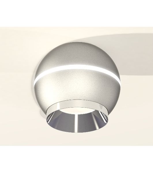Светильник Ambrella Light XS1103002 SSL/PSL серебро песок/серебро полированное MR16 GU5.3 LED 3W 4200K (C1103, N7032)