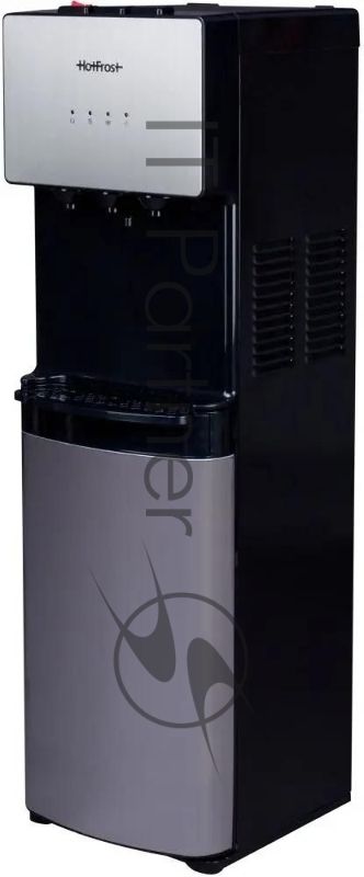 Кулер для воды Hotfrost V400AS, нижняя загрузка, нагрев 90 °С, охлаждение 10 °С, серебристый/черный