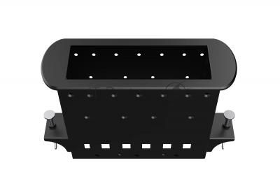 Прямоугольный металлический корпус Wize Pro WRTS-M-6BOX-B серия M, для модульной системы врезного лючка в стол без крышки для установки до 6 модулей-вставок серии М, черный