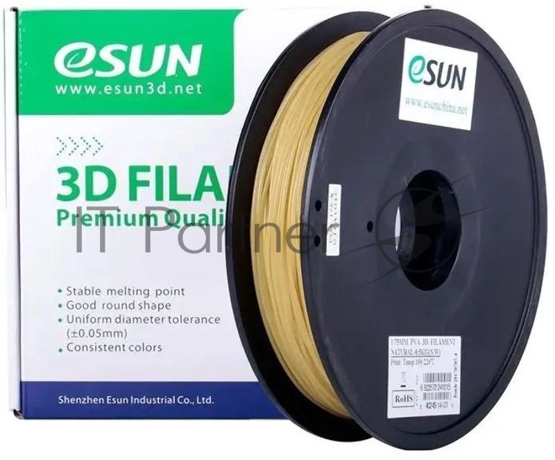 Пластик для принтера 3D Esun PVA175N05 PVA d1.75мм 0.5кг 1цв. натуральный