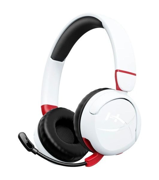 Гарнитура HyperX Cloud Mini белый, беспроводная + проводная, Bluetooth, до 25 ч, совместимость с PS5, Xbox