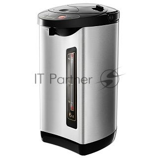 Термопот ЯРОМИР ЯР-1900 Мощность в режиме кипячения 900 Вт. Мощность в режиме поддержания температуры воды 30 Вт. Объем 6 л. Корпус и внутренняя емкость из нерж. стали. Вращение корпуса на основании на 360°. Шкала уровня воды. Световые индикаторы работы. 