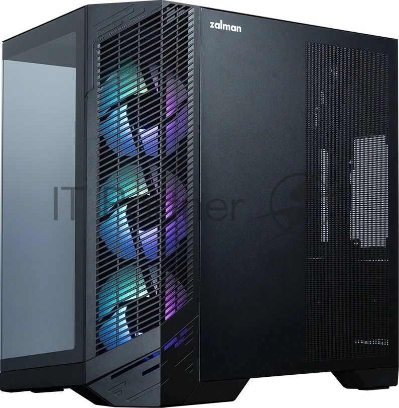 Корпус ZALMAN D50, ATX, BLACK, WINDOW, 2x3.5", 3x2.5", 1xUSB TYPE-C, 2xUSB3.0, FRONT 1xXF360, REAR 1xXF120