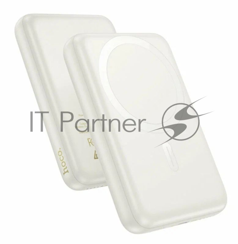 Портативный аккумулятор Powerbank HOCO J141 Grace с быстрой беспроводной зарядкой (магнитный), белый