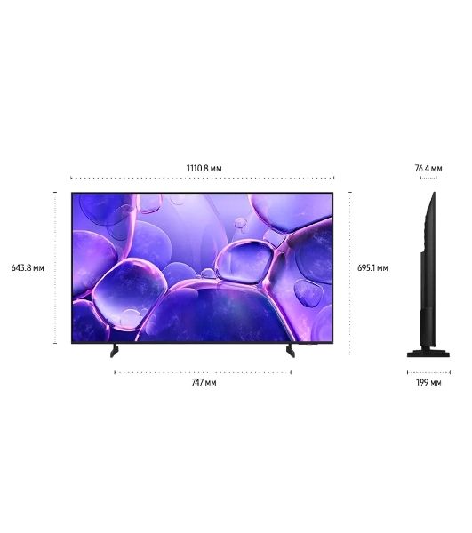 Телевизор Samsung 50" UE50U8000FUXRU черный DLED UHD Tizen 60Hz Smart TV
