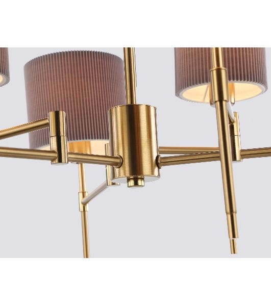 Люстра Ambrella light LH72381/6 BS/GR латунь/серый E14*6 max 40W D690*705