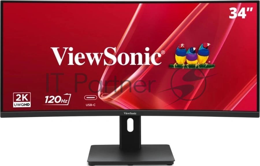 Монитор ViewSonic 34" VA3420C-2 черный VA LED 21:9 HDMI M/M матовая HAS Piv 300cd 178гр/178гр 3440x1440 120Hz DP 2K USB 8.4кг