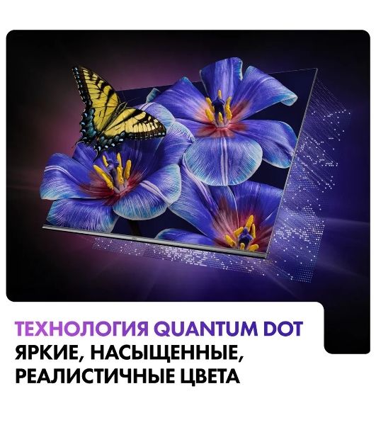 Телевизор Haier 55" DH1VMZD01RU серый QLED 4K UHD 60Hz Smart TV Android TV 2GB/16GB