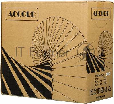 Компьютерный корпус Accord E-01 черный без БП ATX 1x80mm 1x92mm 2x120mm 2xUSB2.0 1xUSB3.0 audio