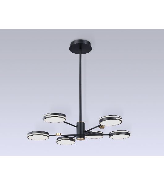 Подвесной светодиодный светильник Ambrella light FL51639/6 BK/GD черный/золото 3000K/4200K/6400K 50W D800*780 (Без ПДУ)