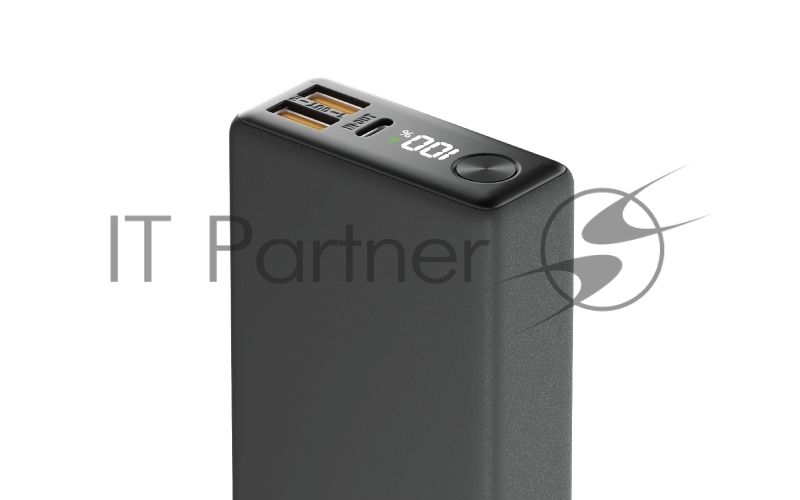 Портативный аккумулятор OLMIO QX-10, 10000mAh, 22.5W, QuickCharge3.0/PowerDelivery, LCD, графитовый