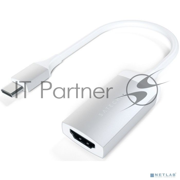Адаптер Satechi Type-C to HDMI 4K 60HZ. Поддержка 4K/60Hz. Материал корпуса алюминий. Цвет серебряный.