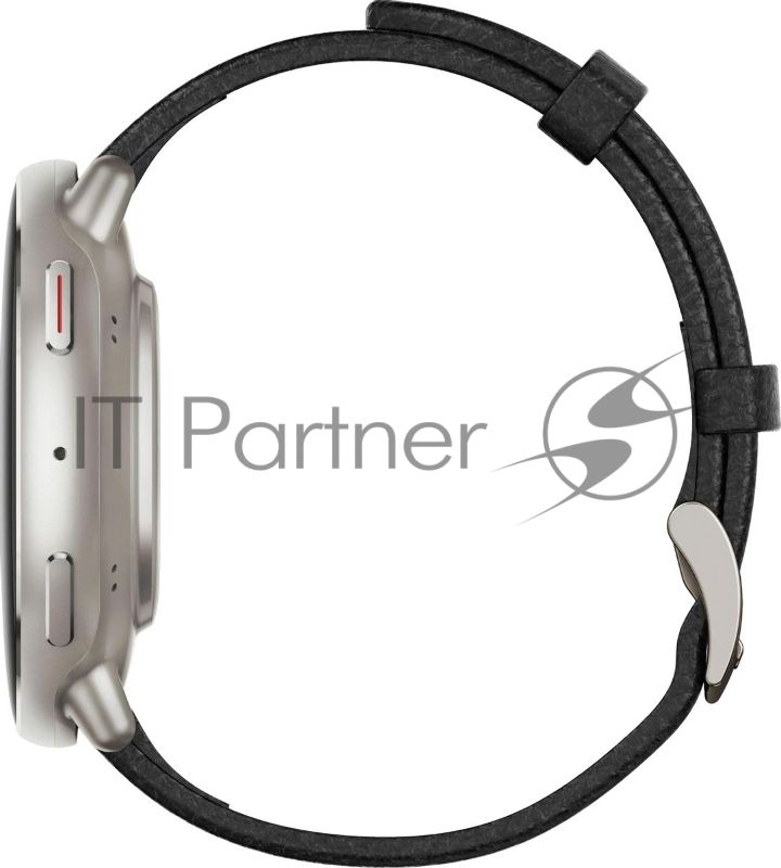 Умные часы Amazfit Active 2R A2437 Premium 43.9мм 1.32" AMOLED корп.серебристый рем.черный разм.брасл.:150-210мм (1746931)