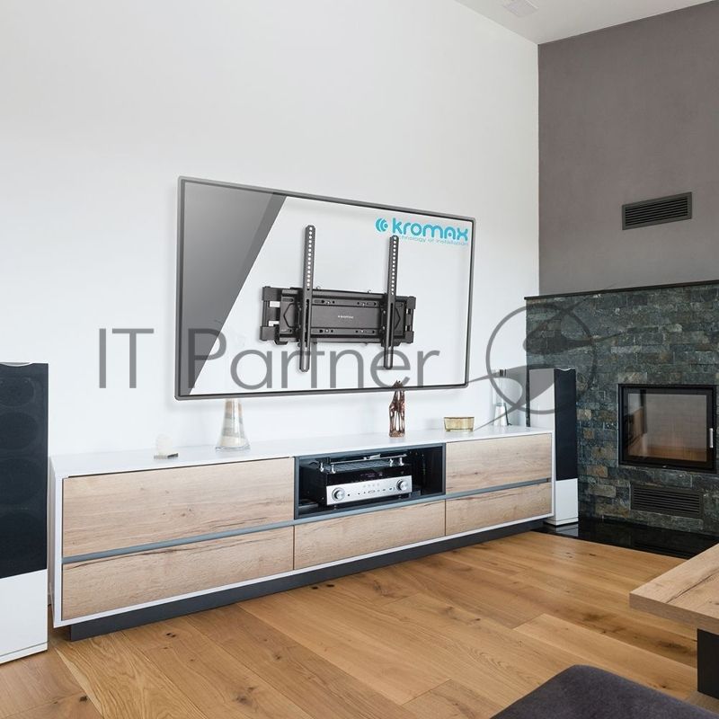 Кронштейн для телевизора Kromax PIXIS-L-2 черный 26"-55" макс.50кг настенный поворот и наклон