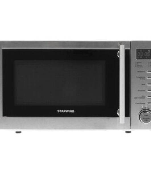 Микроволновая печь Starwind SMW5220 серебристый, 20 л, 700 Вт, переключатели - кнопки, поворотный механизм