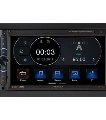 Автомагнитола Prology MPV-320, 2 DIN, 6.9", Bluetooth, USB Type-A, AUX, пульт ДУ