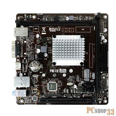 Материнская плата Biostar J4125NHU, BGA1090, Intel SoC, 2xDDR4, 2xSATA, 1xM.2 (PCIe 2.0 x2), 1xPCIe 2.0 x1, 1xHDMI, 1xVGA, 1x 1Gb LAN, 2xUSB-A 2.0, 2xUSB-A 3.2 Gen 1, 3x3.5 мм, 7.1, Mini-ITX