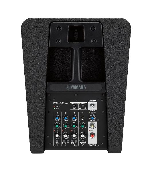 Портативная акустическая система Yamaha STAGEPAS 1K MKII колонного типа 1100 Вт с усилителем класса D, 125 дБ SPL peak1m, с 5-канальным цифровым микшером, 12-дюймовым активным сабвуфером бас-рефлексного типа, 1,5-дюймовым х10 линейными динамиками