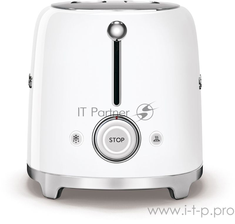 Тостеры SMEG Тостеры SMEG/ Стиль 50-х г.г, 2 ломтика, корпус из нержавеющей стали, 6 уровней поджаривания, белый