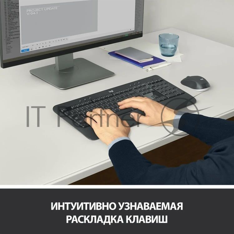 Комплект клавиатура+мышь Logitech MK540 Advanced беспроводной, USB, 1000 DPI, чёрный