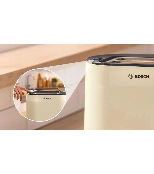 Тостер Bosch TAT2M127 бежевый, 950 Вт, 2 слота