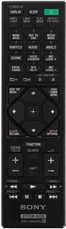 Минисистема Sony MHC-V73D черный CD CDRW DVD DVDRW FM USB BT