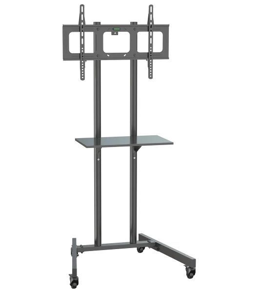 Стойка для телевизора Cactus CS-ST04 черный, 37"-70" макс. 68 кг, напольный, мобильный