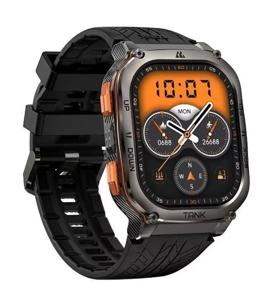Умные часы KOSPET Tank M3 Ultra, 1.96" AMOLED, Bluetooth 5.0, GPS, IP69K, черный