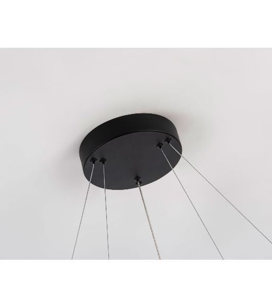 Подвесной светодиодный светильник Ambrella light FL5865/2 BK черный 45W 3000K/4200K/6400K D600/400*830 (без ПДУ)