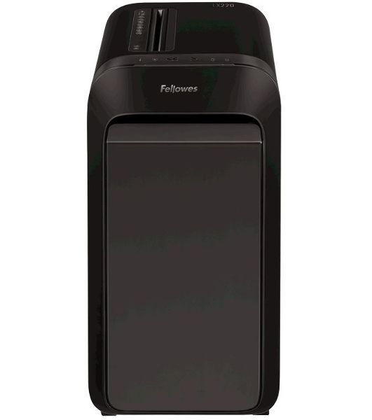 Шредер Fellowes PowerShred LX220 черный (секр.P-4)/перекрестный/20лист./30лтр./скрепки/скобы/пл.карты