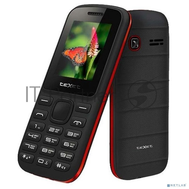 Мобильный телефон teXet TM-130 черный-красный