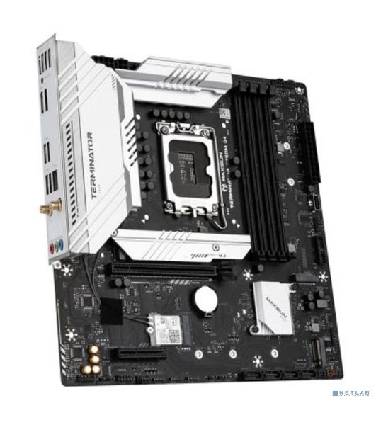 Материнская плата Maxsun MS-Terminator B760M D4 WIFI6E V2 (Socket 1700, mATX, 4*DDR4(128b), DP/HDMI, 4*SATA3, 3*M.2, 1xPCI-E x16 /1xPCI-E x4, 6*USB 2.0, 2*USB 3.2 GEN2, LAN 1*2.5G, Bluetooth, Wi-Fi 802.11ax, RTL)