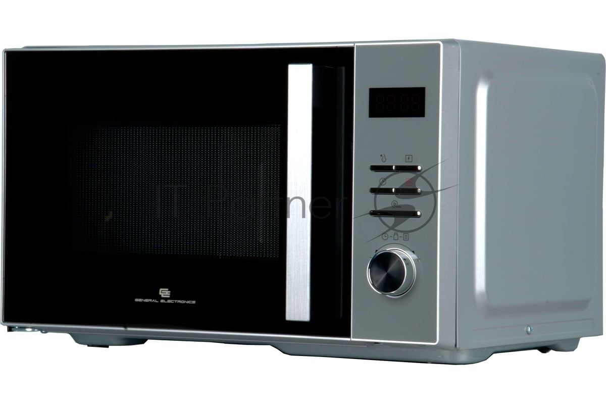 Микроволновая печь General Electronics GE-DS525S серебро, 25 л, 900 Вт, переключатели — электронный