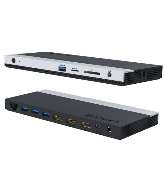 USB-концентратор Docking Station WAVLINK USB-C 4K Universal/85W PowerDelivery/2xUSB3.0/2xUSB2.0/1xUSB C/1xDP 4K 30HZ/1xHDMI 4K 30HZ/1xVGA/1xGigabit LAN/1xAudio In/Out/1xSD/Micro SD CardReader