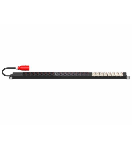 Блок распределения питания SMARTWATT PDU P-series 0U-B-3P16A-SMB-24C13-24C39-UL-3M-IEC309