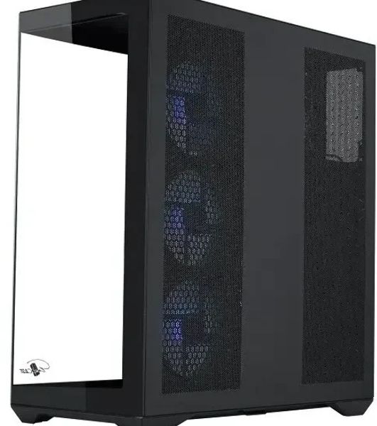 Корпус ATX Eurocase M4801 black, без БП, закаленное стекло 2 стороны