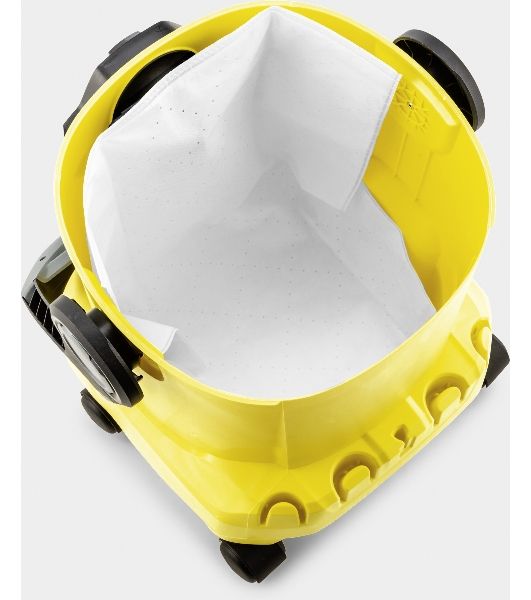 Строительный пылесос Karcher WD 5 V-25/5/22 желтый, 1100 Вт, уборка сухая/сбор воды, пылесборник мешок/контейнер, 25 л