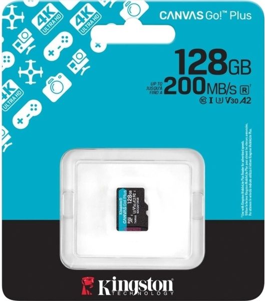 Флеш карта microSDXC 128Gb Kingston SDCG4/128GbSP Canvas Go! Plus w/o adapter