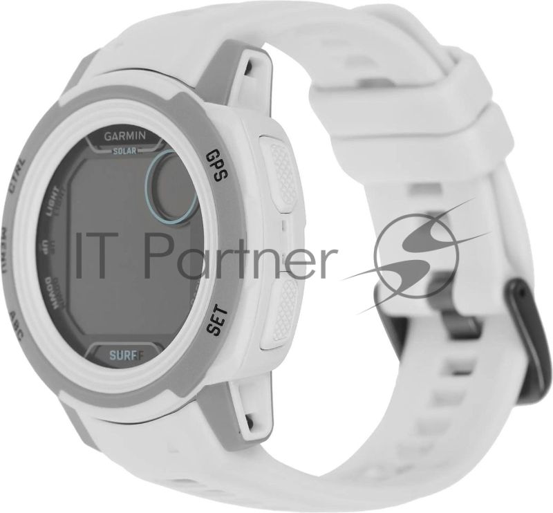 Смарт-часы Garmin Instinct 2s Solar 40мм 1.2" AMOLED корп.черный/белый рем.белый (010-02564-03)