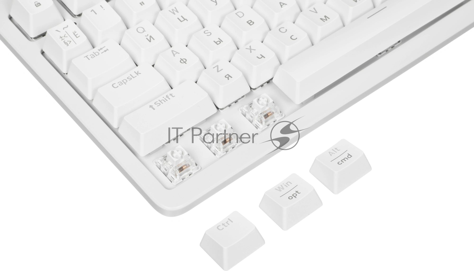 Клавиатура Logitech K868 гибридная, USB Type-A, Bluetooth, радиоканал, белый