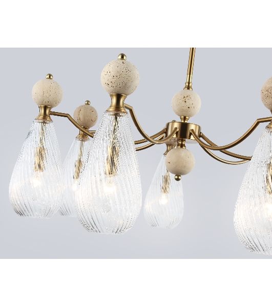 Люстра Ambrella light LH53287/7 BS/CL латунь/прозрачный E14*7 max 40W D815*900