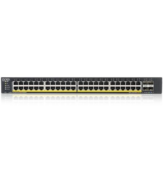 Коммутатор XGS1935-52HP, 52 Port Smart Managed PoE Switch, 48x Gigabit PoE and 4x 10G SFP+, hybrid mode, standalone or NebulaFlex Cloud, 375 Watt PoE