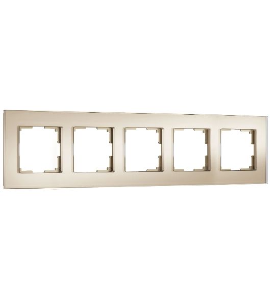 Рамка на 5 постов Senso (шампань, стекло soft-touch) W0053111