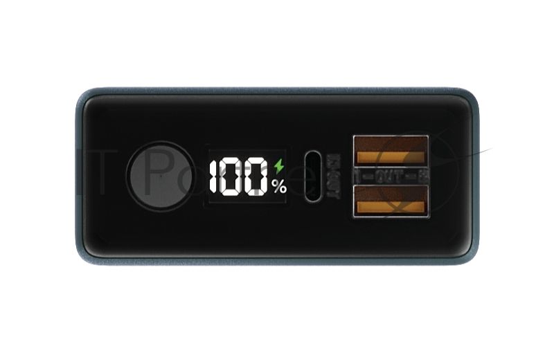 Портативный аккумулятор OLMIO QX-20, 20000mAh, 22.5W, QuickCharge3.0/PowerDelivery, LCD, темно-зеленый