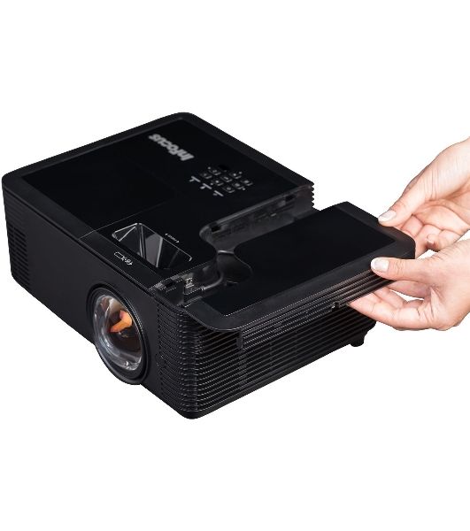Проектор INFOCUS IN136ST DLP, 4000 ANSI Lm,WXGA (1280x800), 28500:1, 0.521:1, 3.5мм in,Composite video, VGA, HDMI 1.4a x3 (поддержка 3D), USB-A (для SimpleShare и др.), лампа 15000ч.(ECO mode),3.5мм out, Monitor out(VGA),RS232,RJ45,21дБ, 4,5 кг.