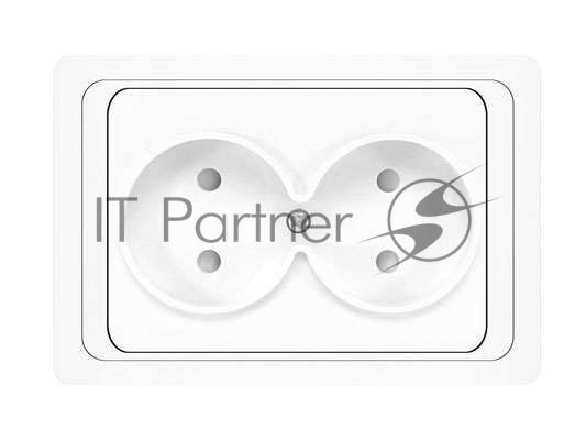 Розетка 2-м СП Валери 16А IP20 защ. шторки бел. Universal В0102x